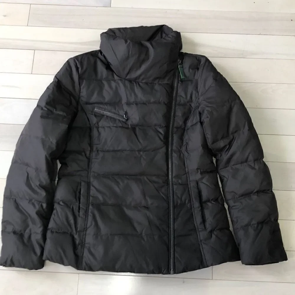 Marc NY Women's Down Quilted Asymmetrical Zip Winter Puffer Jacket Size M